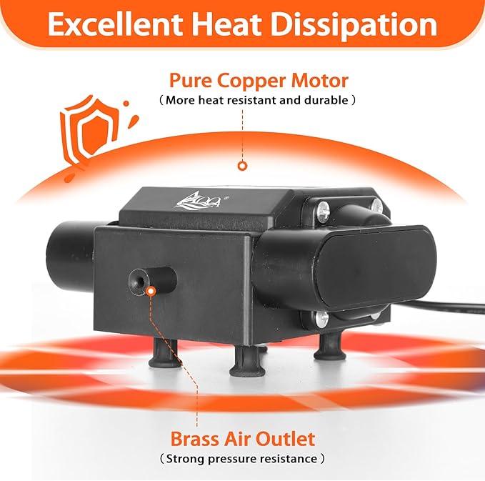 AQQA Quiet DC Aquarium Air Pump 10W