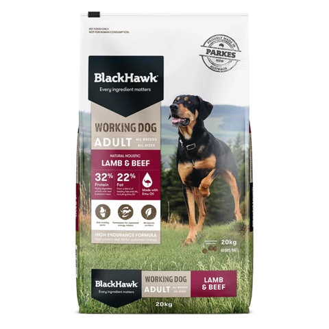 BlackHawk Working Dog Food Adult Lamb and Beef