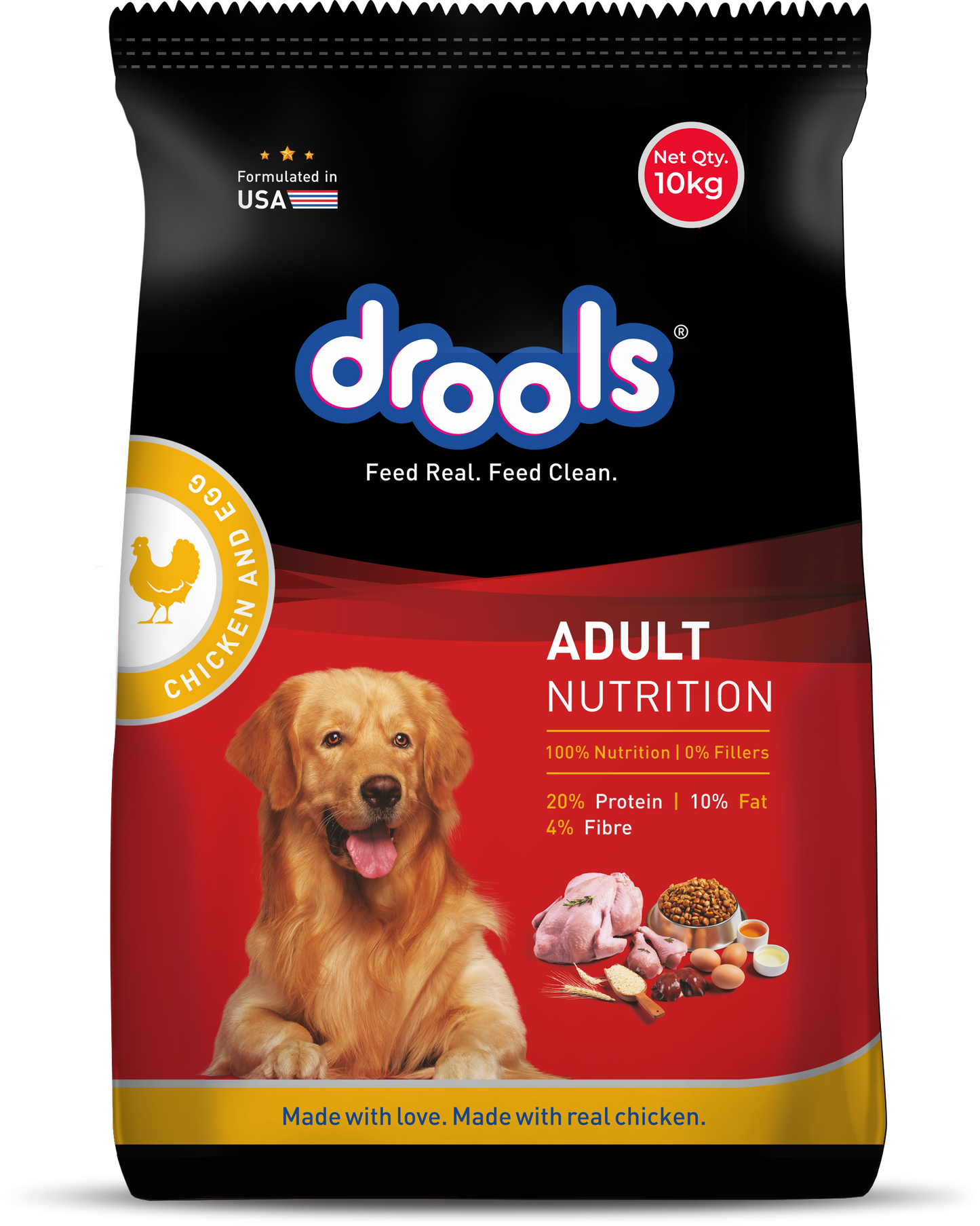 Drools Chicken and Egg Adult Dry Dog Food – 10kg