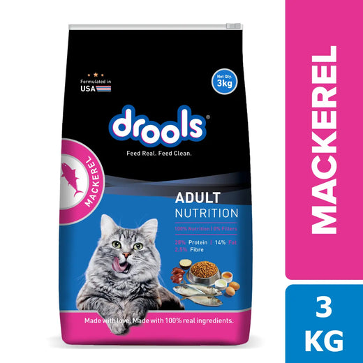Drools Mackerel Adult Cat Food – 3kg