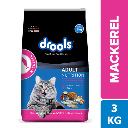 Drools Mackerel Adult Cat Food – 3kg