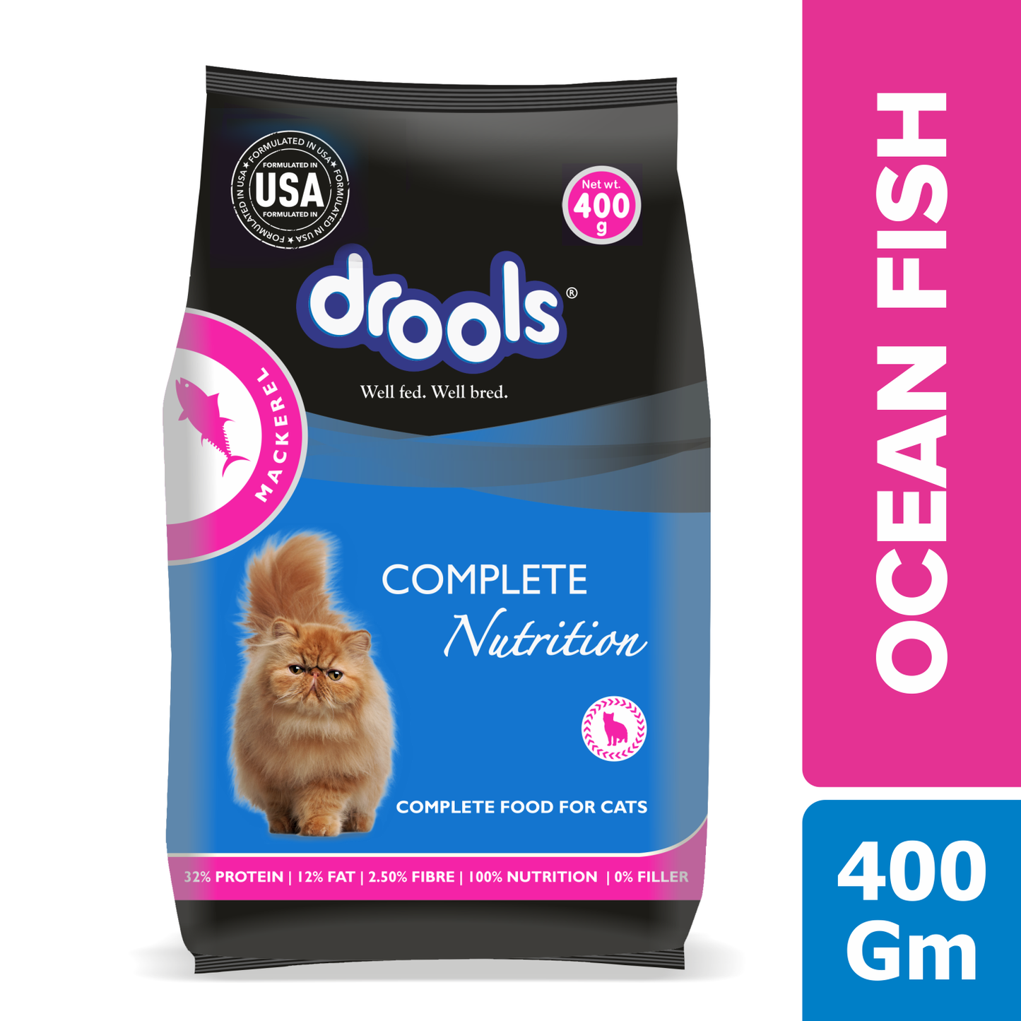 Drools Ocean Fish Adult Cat Food – 400 g