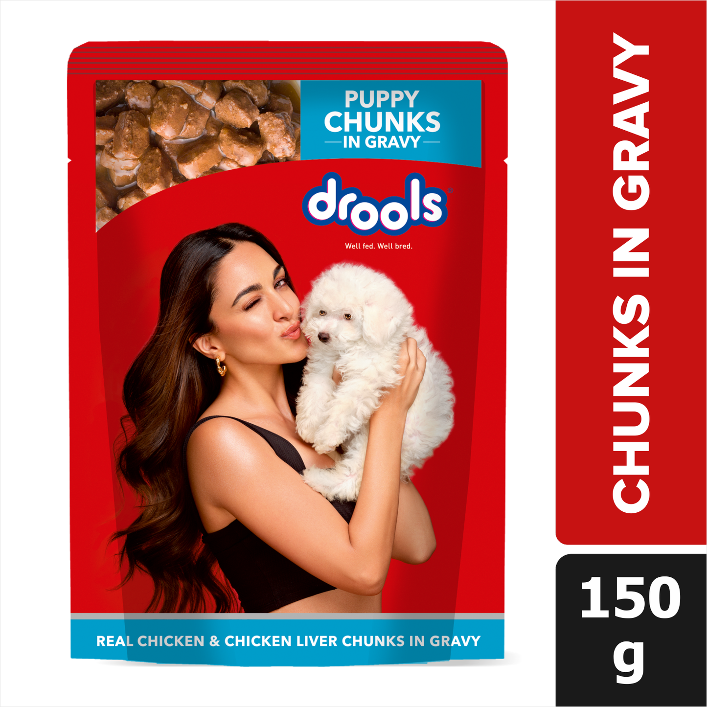 Drools Puppy Wet Dog Food – Real Chicken & Chicken Liver in Gravy, 150 g