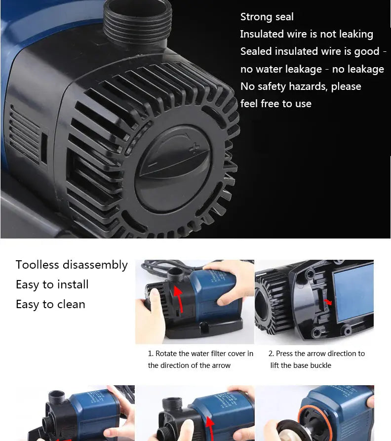 Nishikigoi SUNSUN JTP 6000R aquarium and pond water pump — view 9