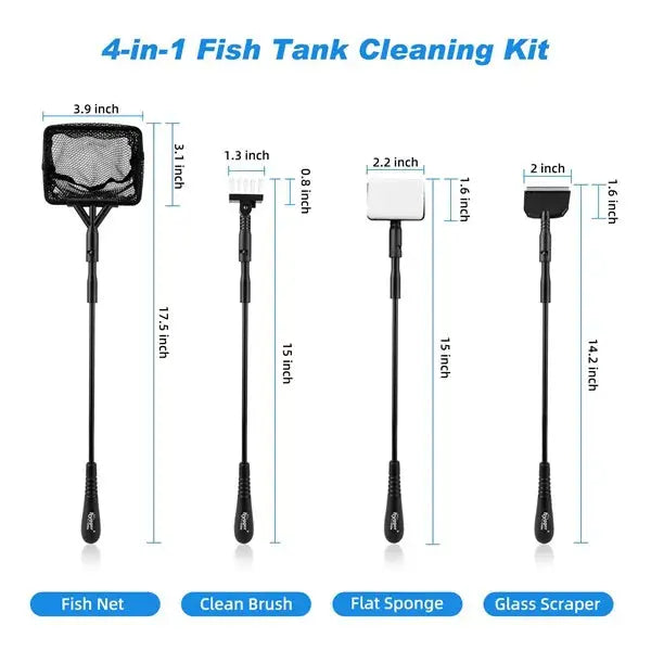 Hygger 4‑in‑1 Mini Aquarium Cleaning Kit