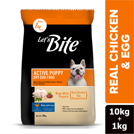 Let's Bite Active Puppy Dog Food – 10kg
