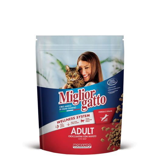 Migliorgatto Adult Kibble with Fish – 400g pack front