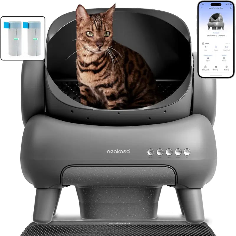 Neakasa M1+ Open-Top Self-Cleaning Cat Litter Box (Gray)