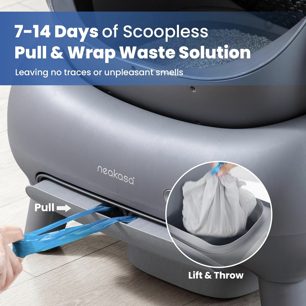 Neakasa M1 Open-Top Self-Cleaning Cat Litter Box (Gray)