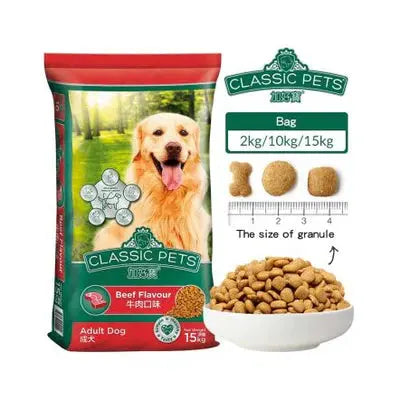 Classic Pet Adult Dog Food – Beef Flavor (15kg)
