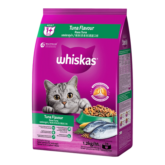 WHISKAS® Adult Tuna Feast Dry Food – 1.2 kg