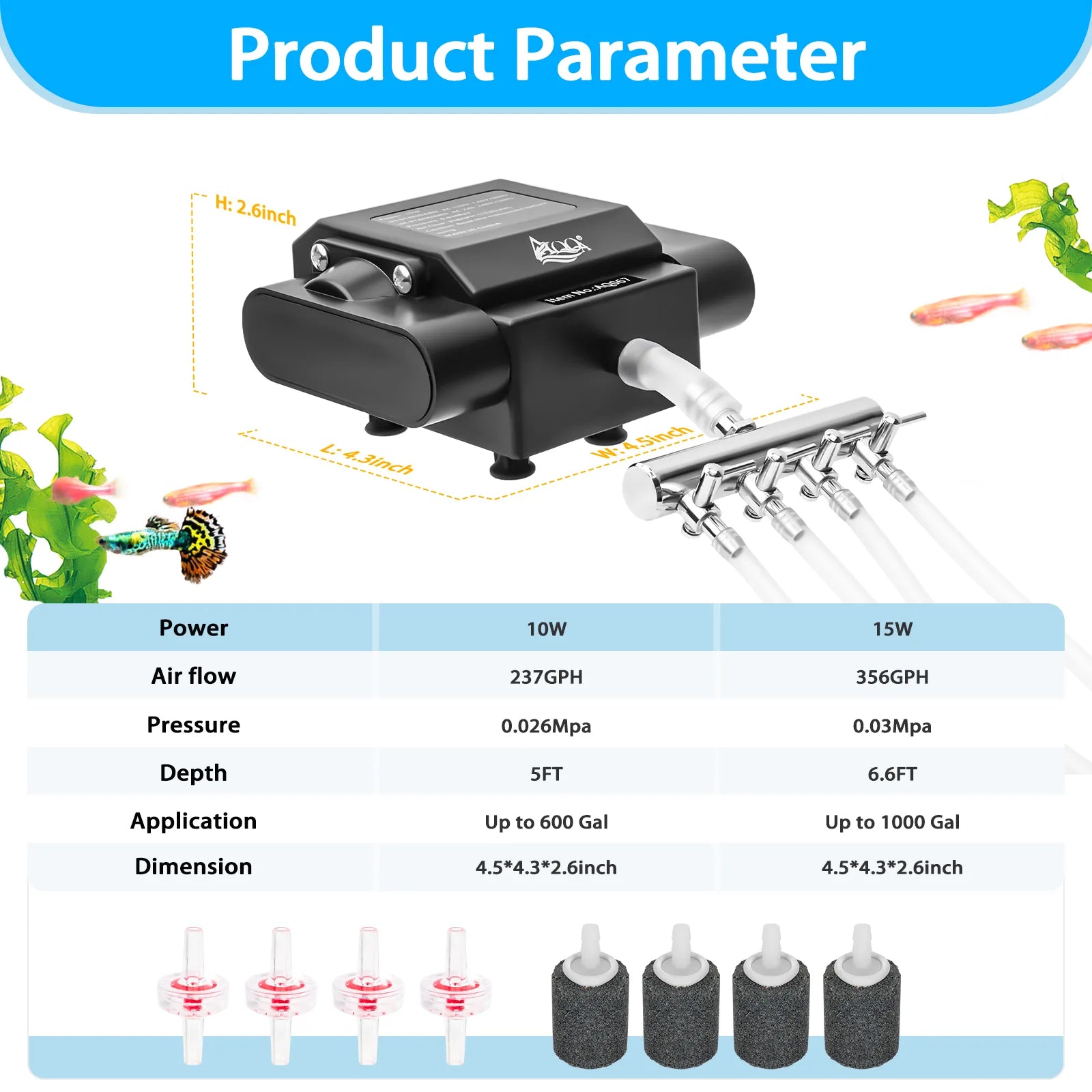 AQQA AQ067 aquarium, pond and hydroponic applications
