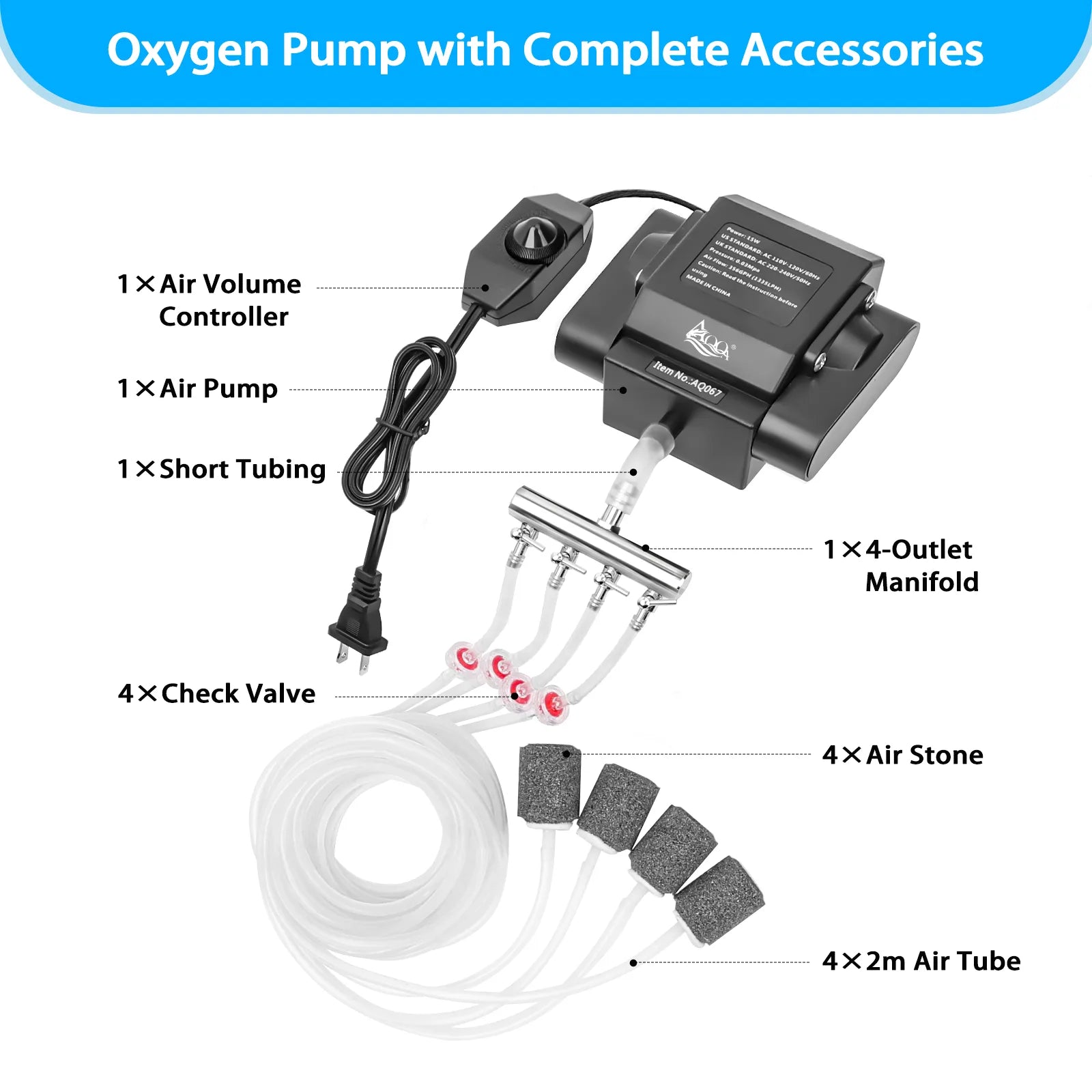 AQQA AQ067 four-valve metal air manifold