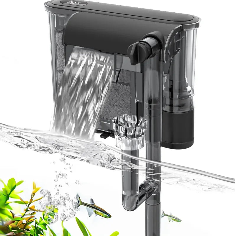 AQQA AQ069 waterfall filter on an aquarium