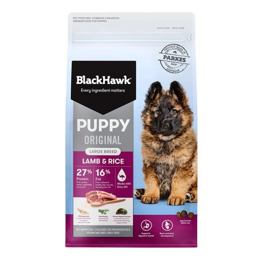 BlackHawk Puppy Large Breed – Lamb & Rice 20kg pack front