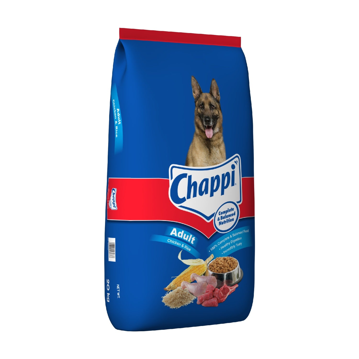 CHAPPI® Adult Chicken and Rice Dry Dog Food – 20 kg pack front