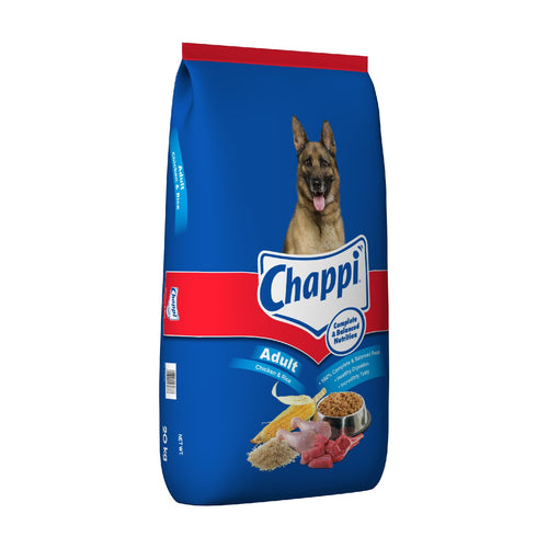 CHAPPI® Adult Chicken and Rice Dry Dog Food – 20 kg pack front