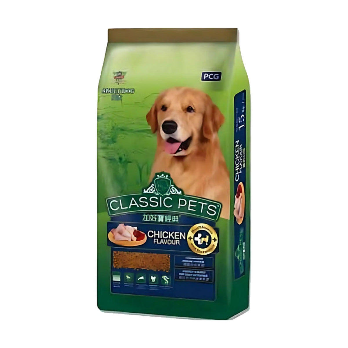 Classic Pet Adult Dog Food – Chicken Flavour – 15kg pack front