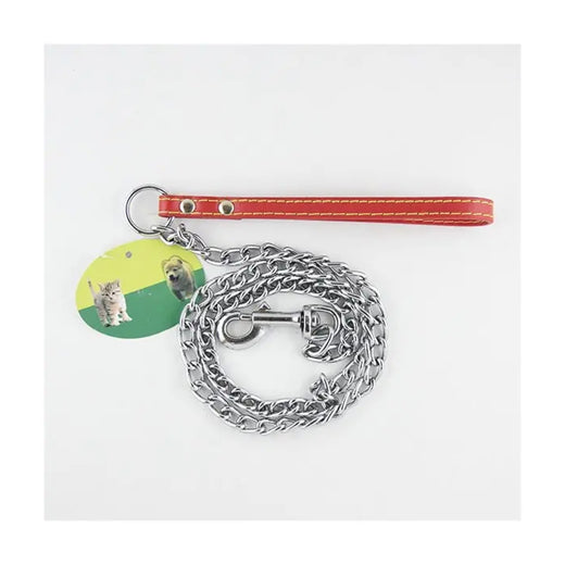 Dog Lead with Leather Handle - 2.5mm x100cm pack front