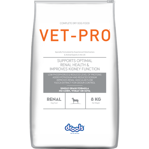 VET-PRO Renal Dry Dog Food 8kg – front of pack