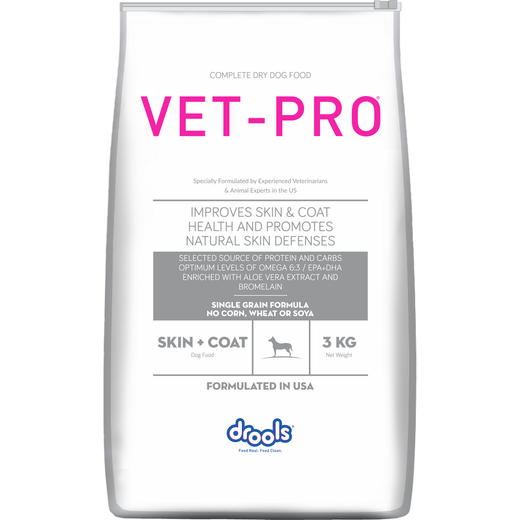 VET-PRO Skin & Coat Dry Dog Food 3kg – front of pack