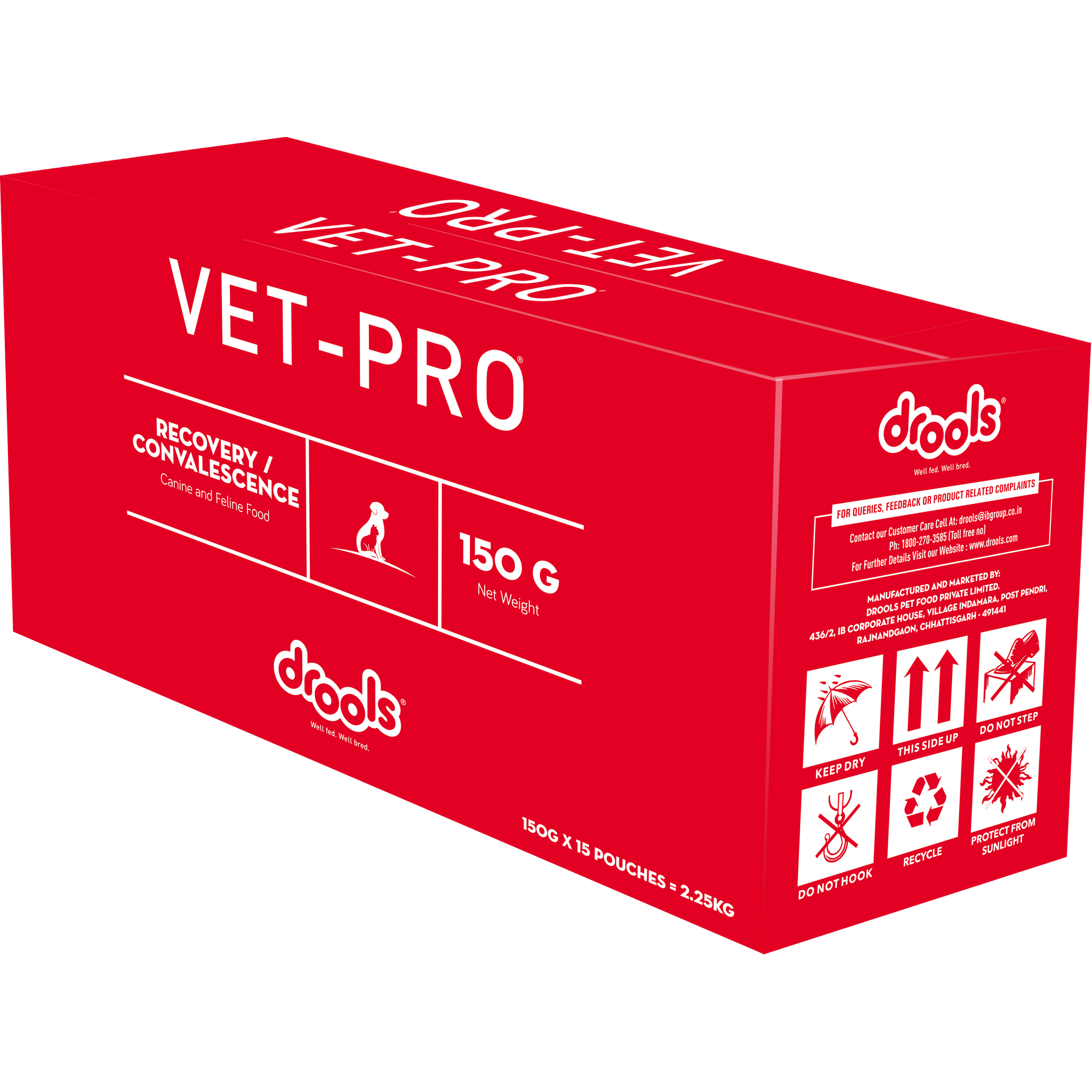 VET-PRO Recovery Gravy box of 15 pouches – back
