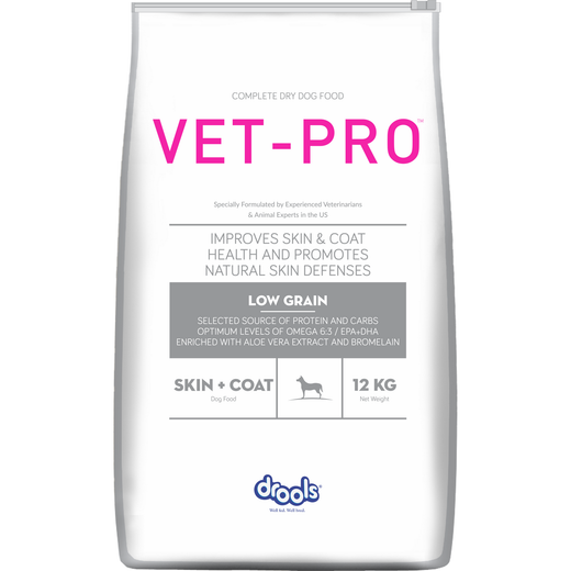 VET-PRO Skin & Coat Dry Dog Food 12kg – front of pack