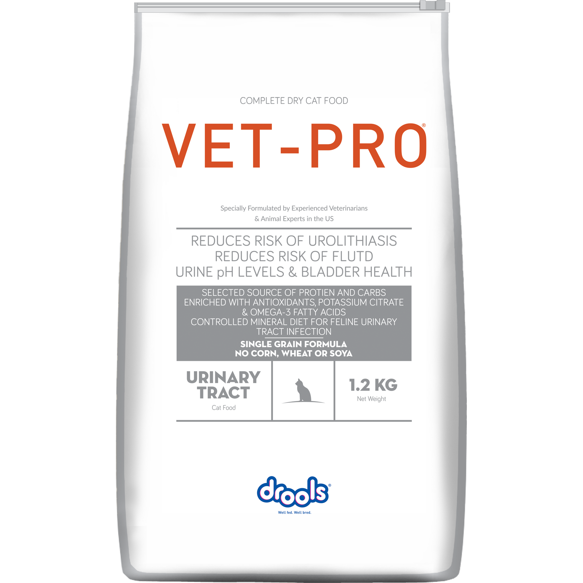 VET-PRO Urinary Tract Dry Cat Food 1.2kg – front of pack