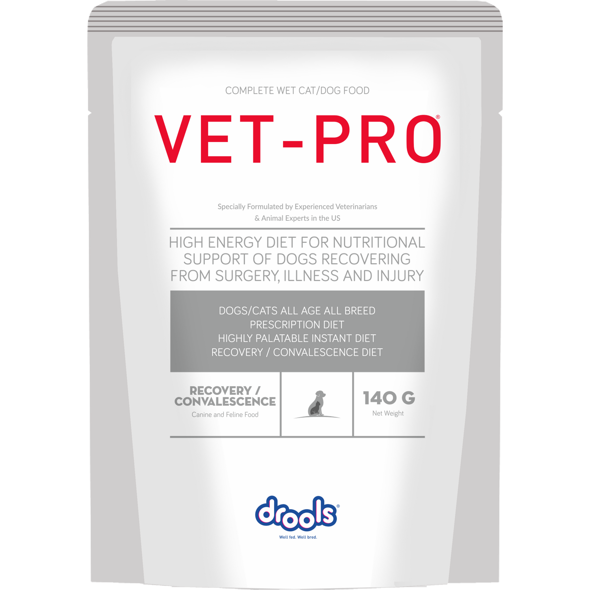 VET-PRO Recovery Gravy 140g pouch – front