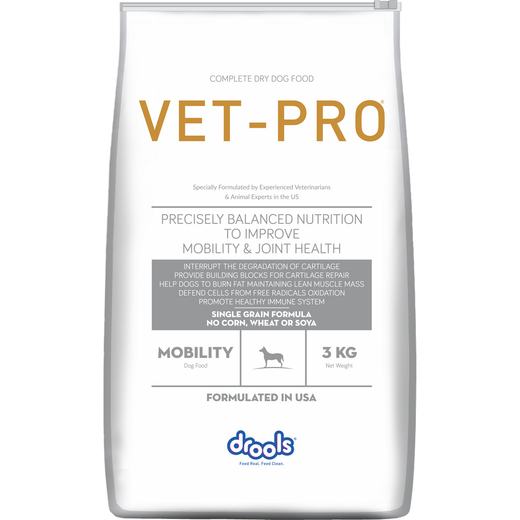 VET-PRO Mobility Dry Dog Food 3kg – front of pack