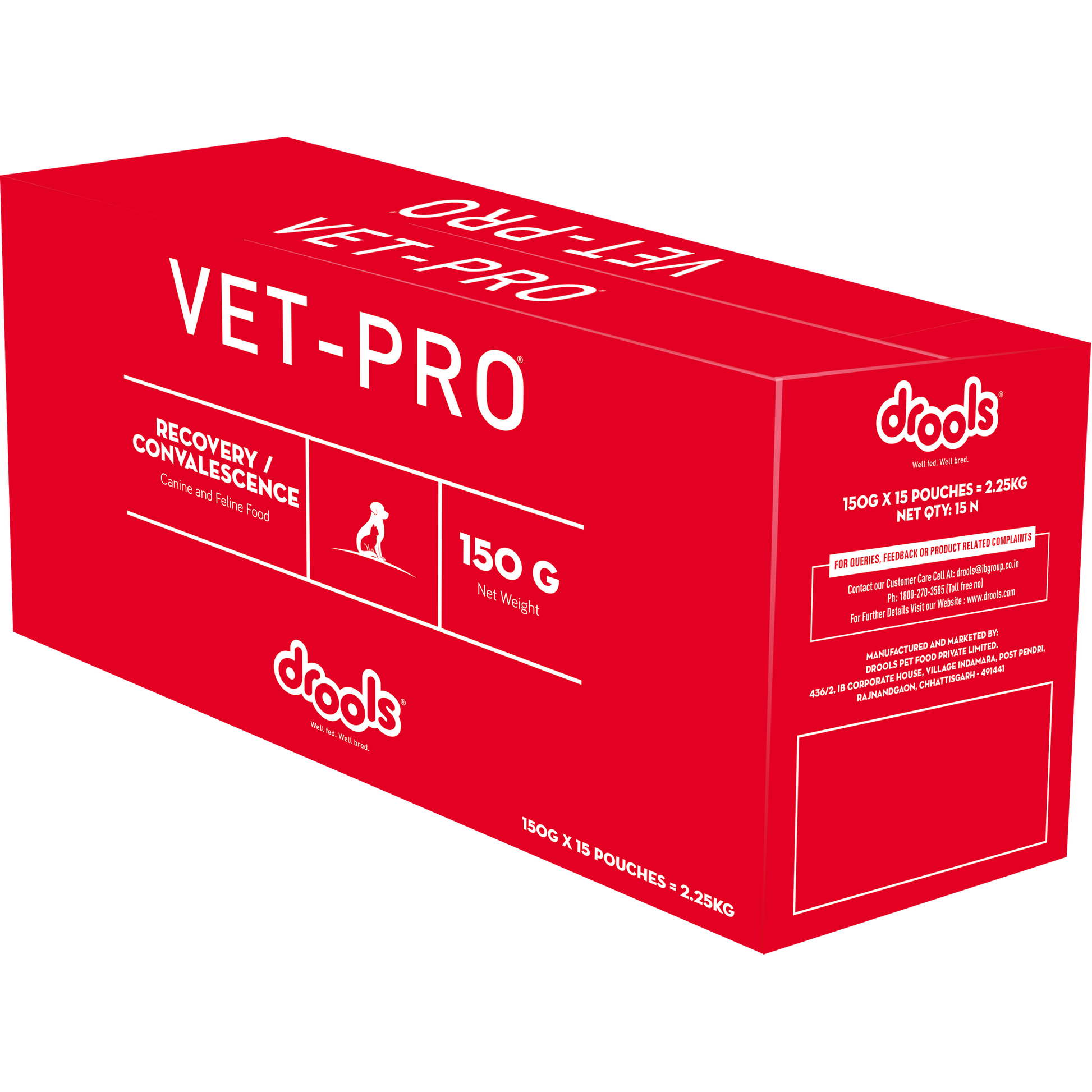VET-PRO Recovery Gravy box of 15 pouches – front