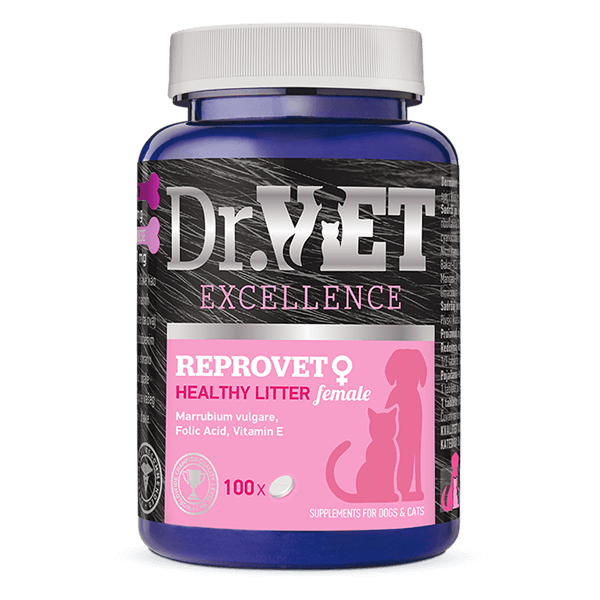 Dr.VET Excellence Reprovet Female Healthy Litter, 100 tablet bottle