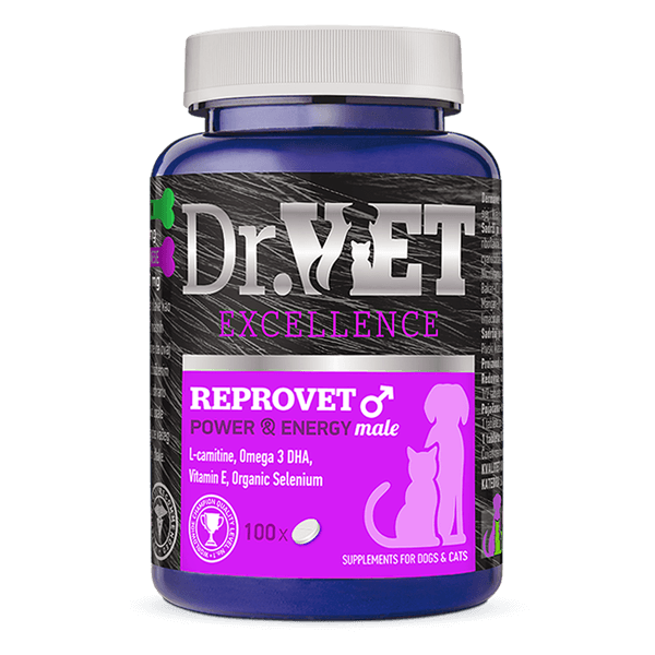 Dr.VET Excellence Reprovet Male Power & Energy, 100 tablet bottle
