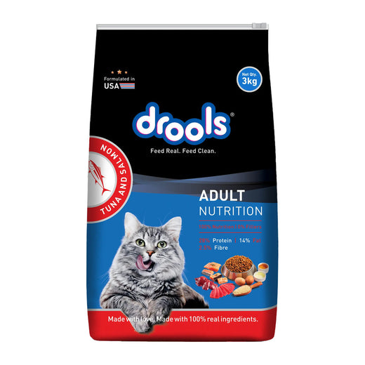 Drools Tuna & Salmon Adult Cat Food - 3kg - front pack