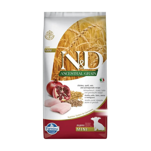 Farmina N&D Ancestral Grain Chicken & Pomegranate Puppy Mini - 2.5kg pack front