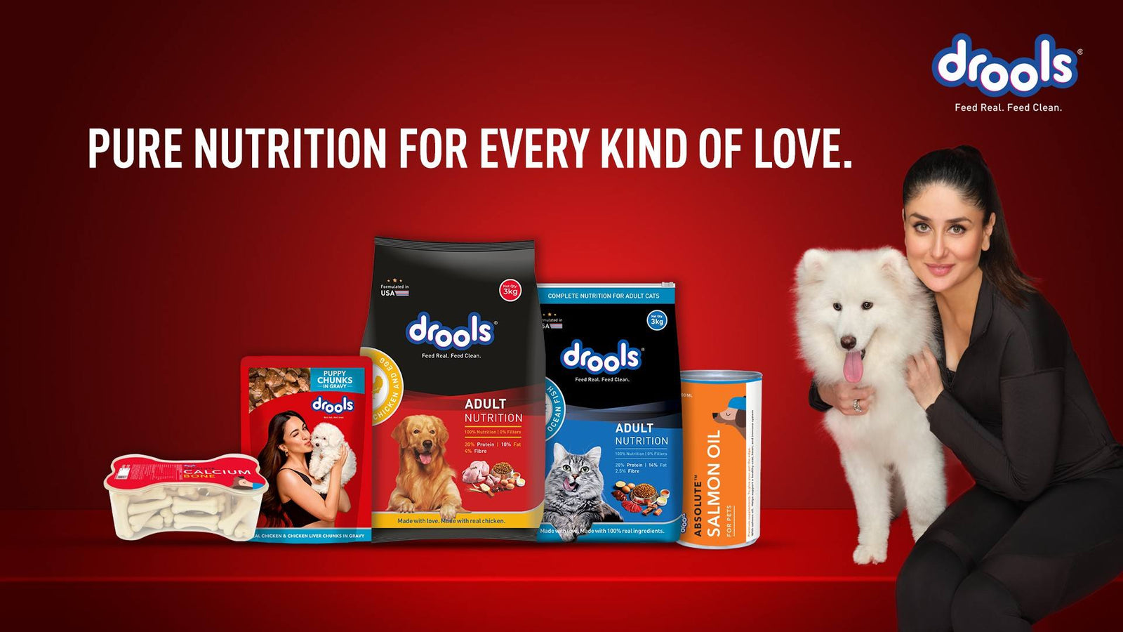 Drools — pure nutrition for every kind of love. The complete Drools dog and cat food range, now at MYPETS.LK.