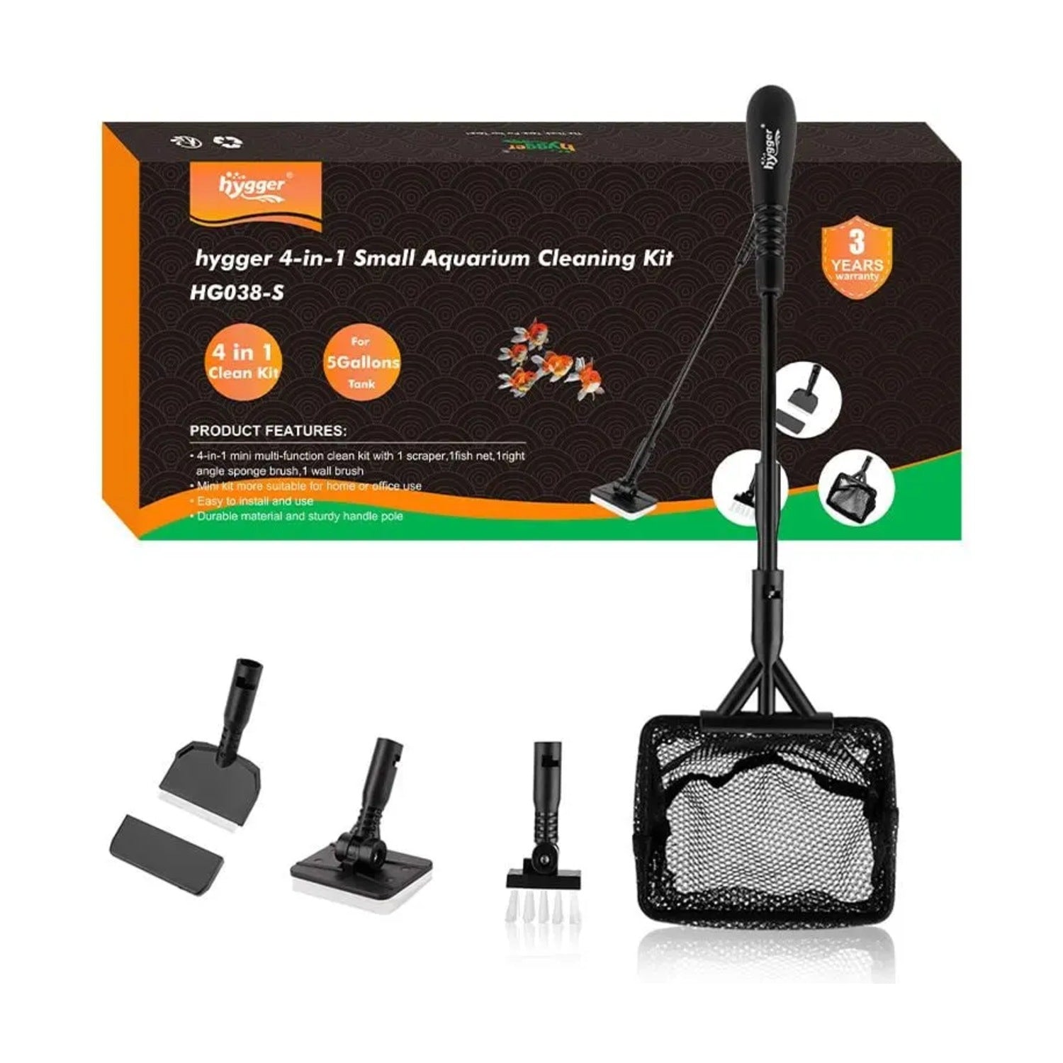 Hygger 4-in-1 Mini Aquarium Cleaning Kit pack front