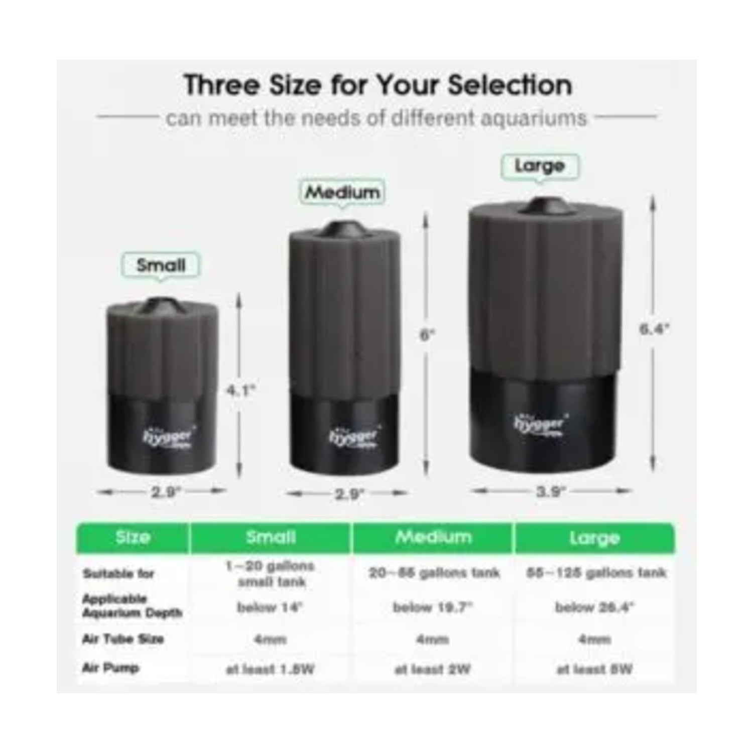 Hygger Aquarium Biochemical Sponge Filter pack front
