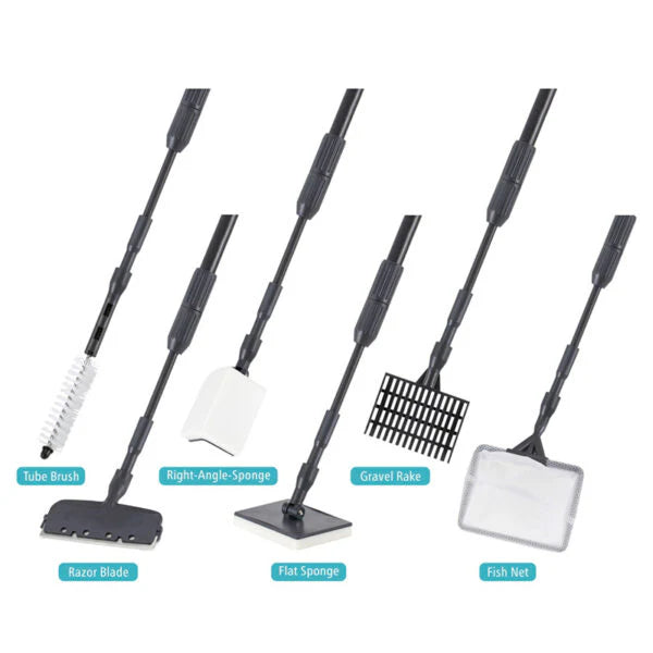 Hygger Carbon Fiber 6‑in‑1 Cleaning Tool Set