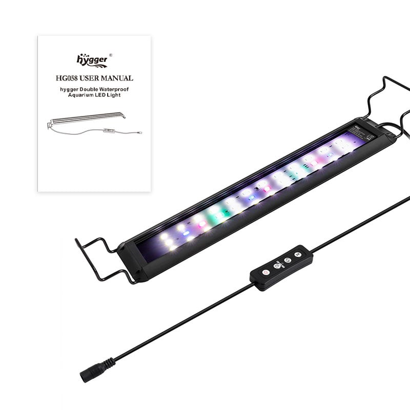 Hygger HG058 compact aquarium LED light size