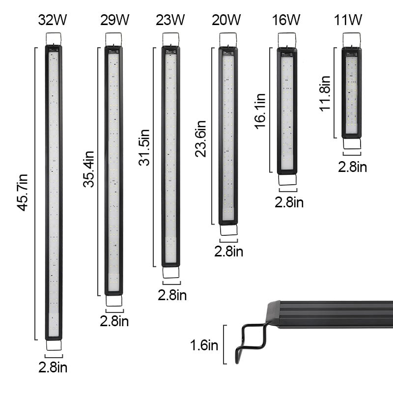 Hygger HG058 wattage and tank-size guide