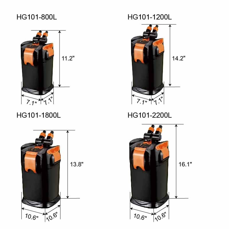 Hygger HG101 canister filter media setup