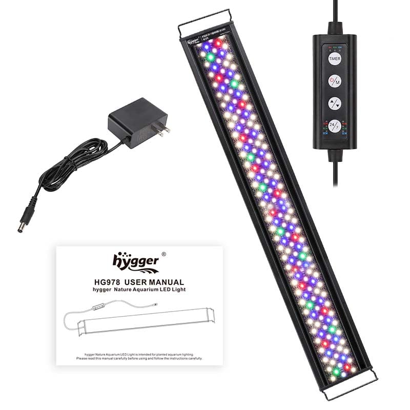 Hygger HG978 LED aquarium light over a planted tank