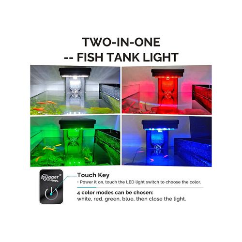 Hygger HG982 white, red, green and blue light modes
