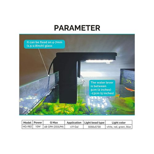 Hygger HG982 three-stage aquarium filtration
