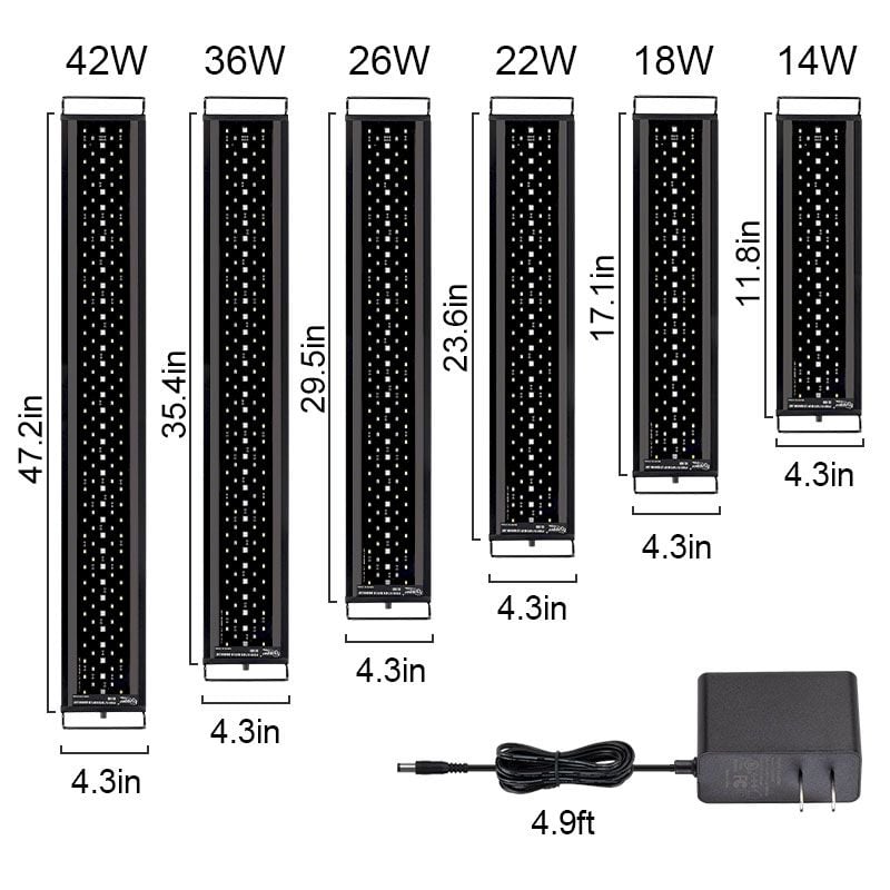 Hygger HG999 aquarium light and package contents