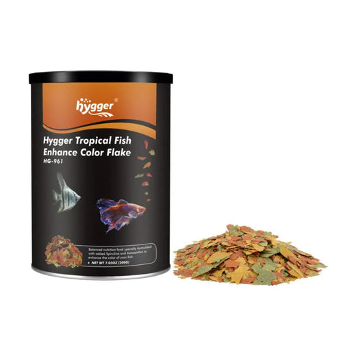 Hygger Tropical Fish Enhance Colour Flake 200 g pack front