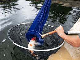 Nishikigoi SOCK NET fish keeping net — close-up