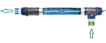 Nishikigoi TUBE UV-C LIGHTS aquarium and pond filter — rear view