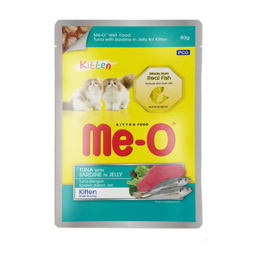 Me-O Tuna and Sardine Feast in Jelly Pouch - 80 g pack front